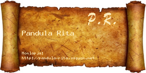Pandula Rita névjegykártya
